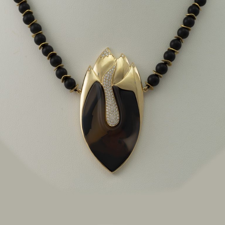 Montana Agate with diamond accents