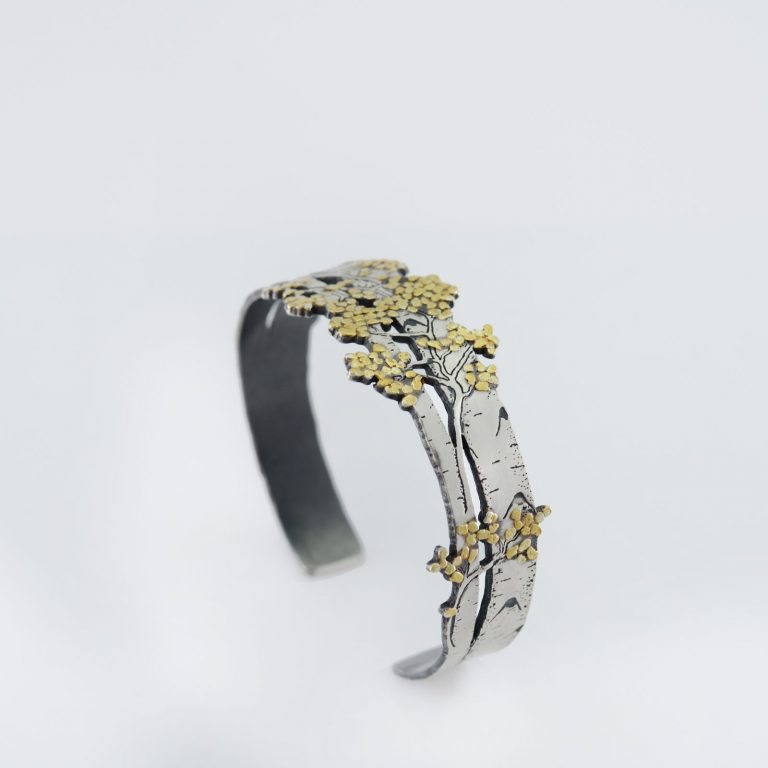 Aspen Cuff by Wolfgang Vaatz in Silver and Gold