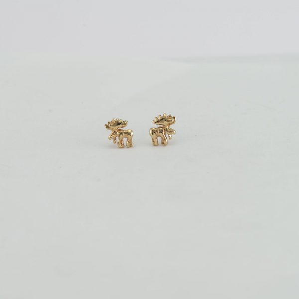Moose earrings in 14kt yellow gold