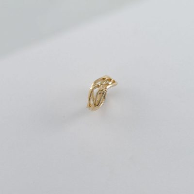 Gold snake river ring without diamonds