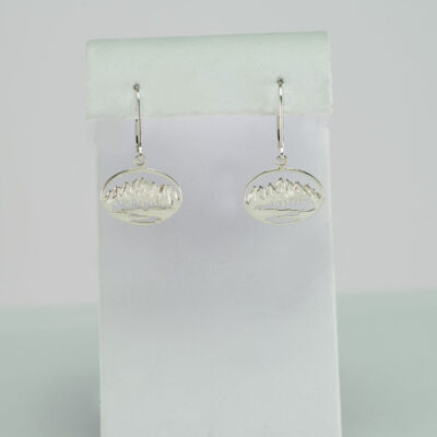 Silver teton earrings with leverbacks