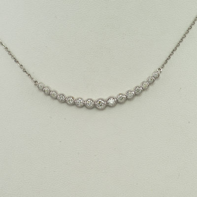 White diamond necklace in 14kt white gold