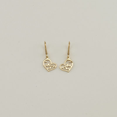 Teton earrings in 14kt yellow gold with diamond accents