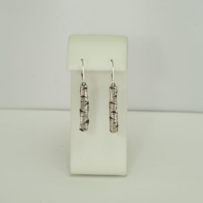 This pair of simple aspen earrings was made using Argentium Silver. Hand made in the United States.