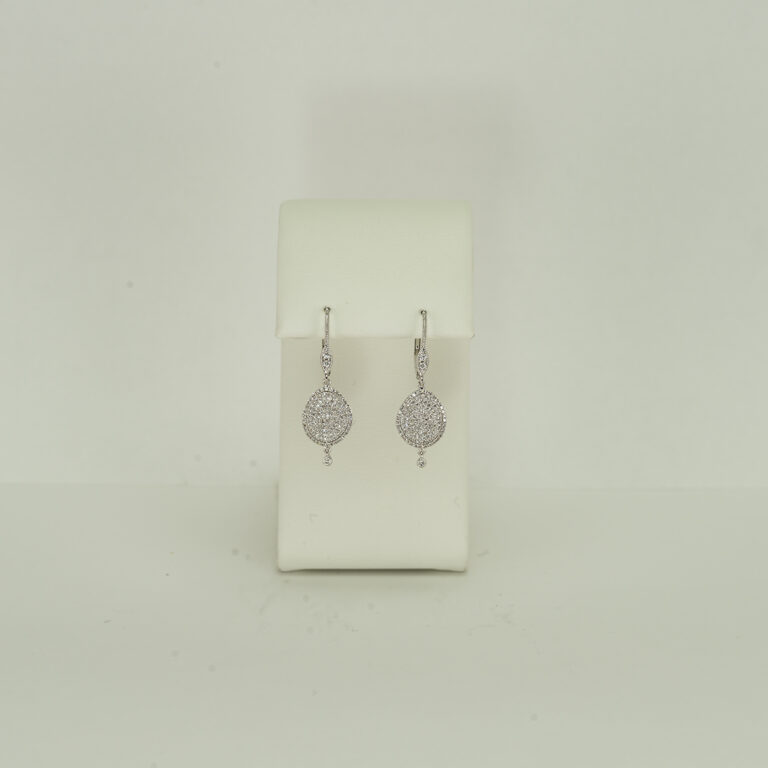 White Gold Diamond Drop Earrings